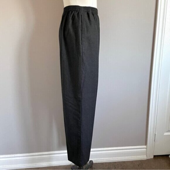 Eskandar Gray Pull-on Wool Cashmere Wide Leg Pants - Large 🇬🇧 - Picture 5 of 12